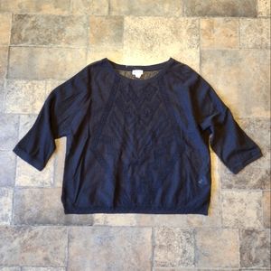 Meadow Rue gray mesh top size small (NWOT)